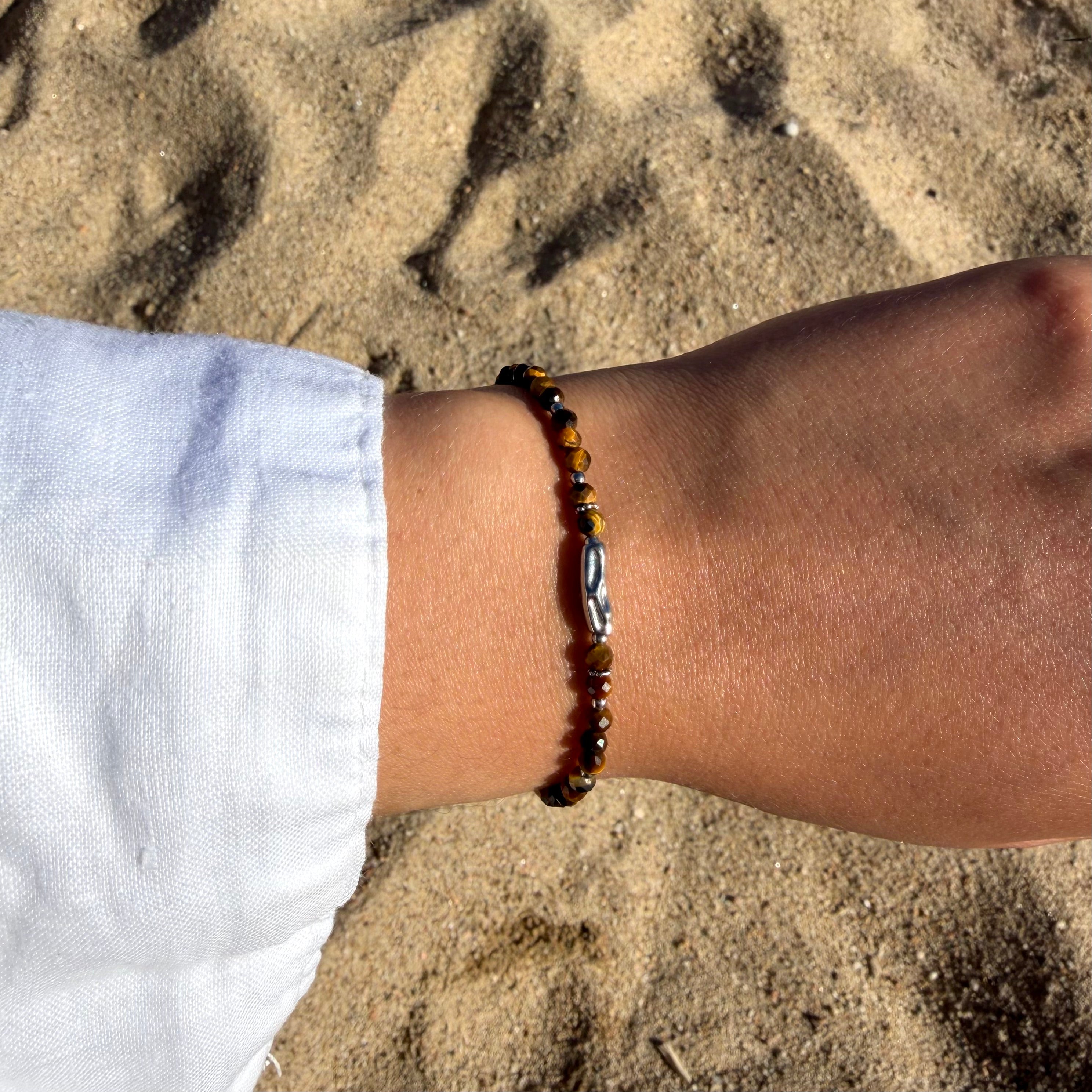 Bracelet  "Coraux" Oeil de Tigre facetté