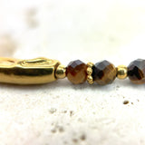 Bracelet  "Coraux" Oeil de Tigre facetté