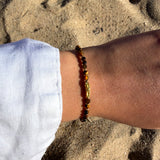 Bracelet  "Coraux" Oeil de Tigre facetté