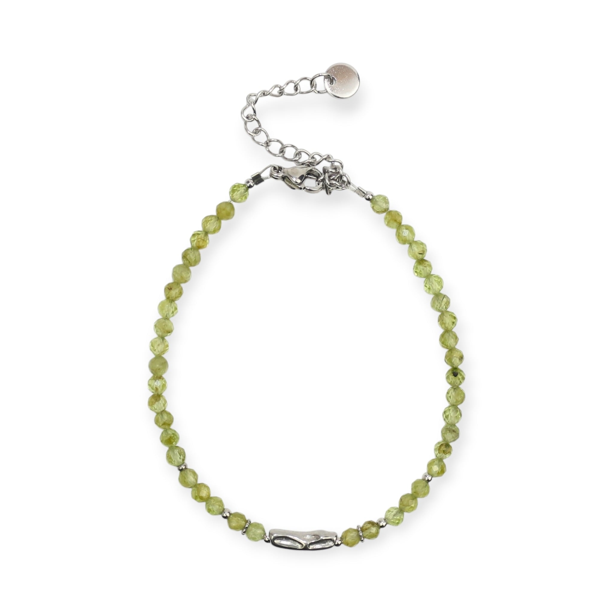 Bracelet "Coraux" Péridot facettée