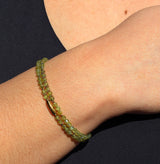Bracelet "Coraux" Péridot facettée