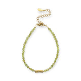 Bracelet "Coraux" Péridot facettée