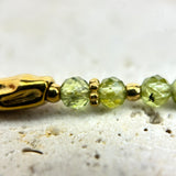 Bracelet "Coraux" Péridot facettée