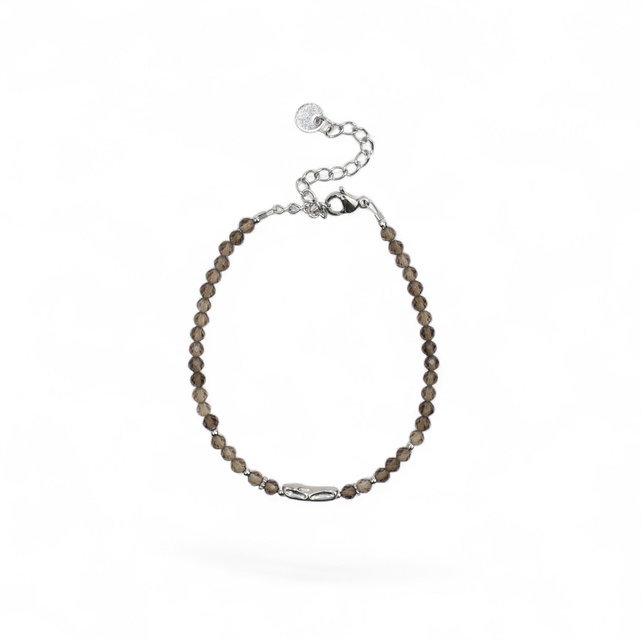 Bracelet "Coraux" Quartz fumé facetté