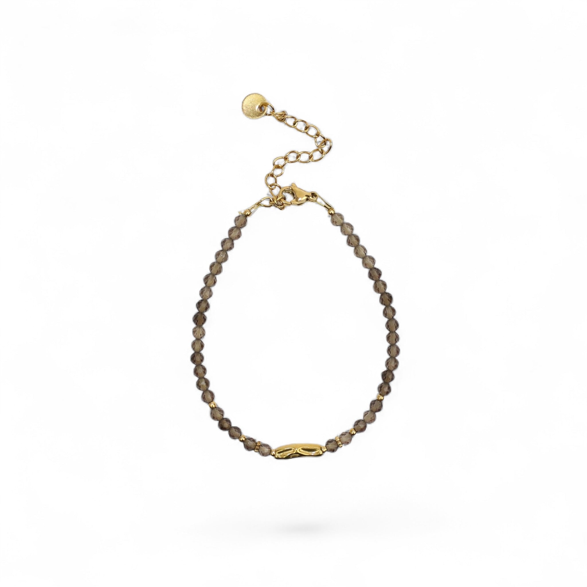 Bracelet "Coraux" Quartz fumé facetté