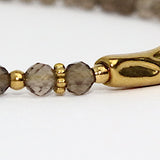 Bracelet "Coraux" Quartz fumé facetté