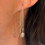 Boucles d'oreilles Chaine "ENVY" Pierre de Lune