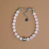 Bracelet "Lyne" Quartz rose facetté