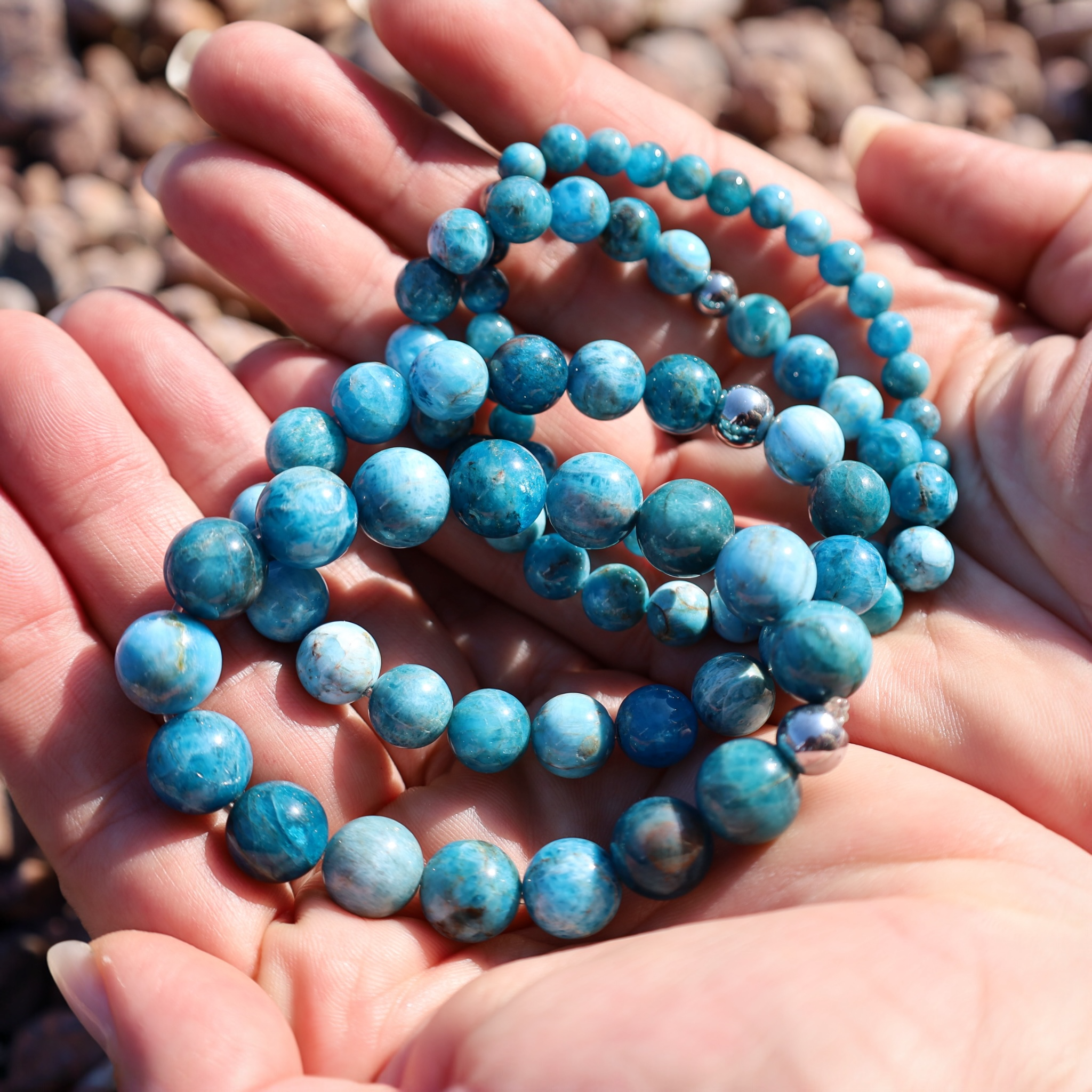 Bracelet "Essentiel" Apatite bleue