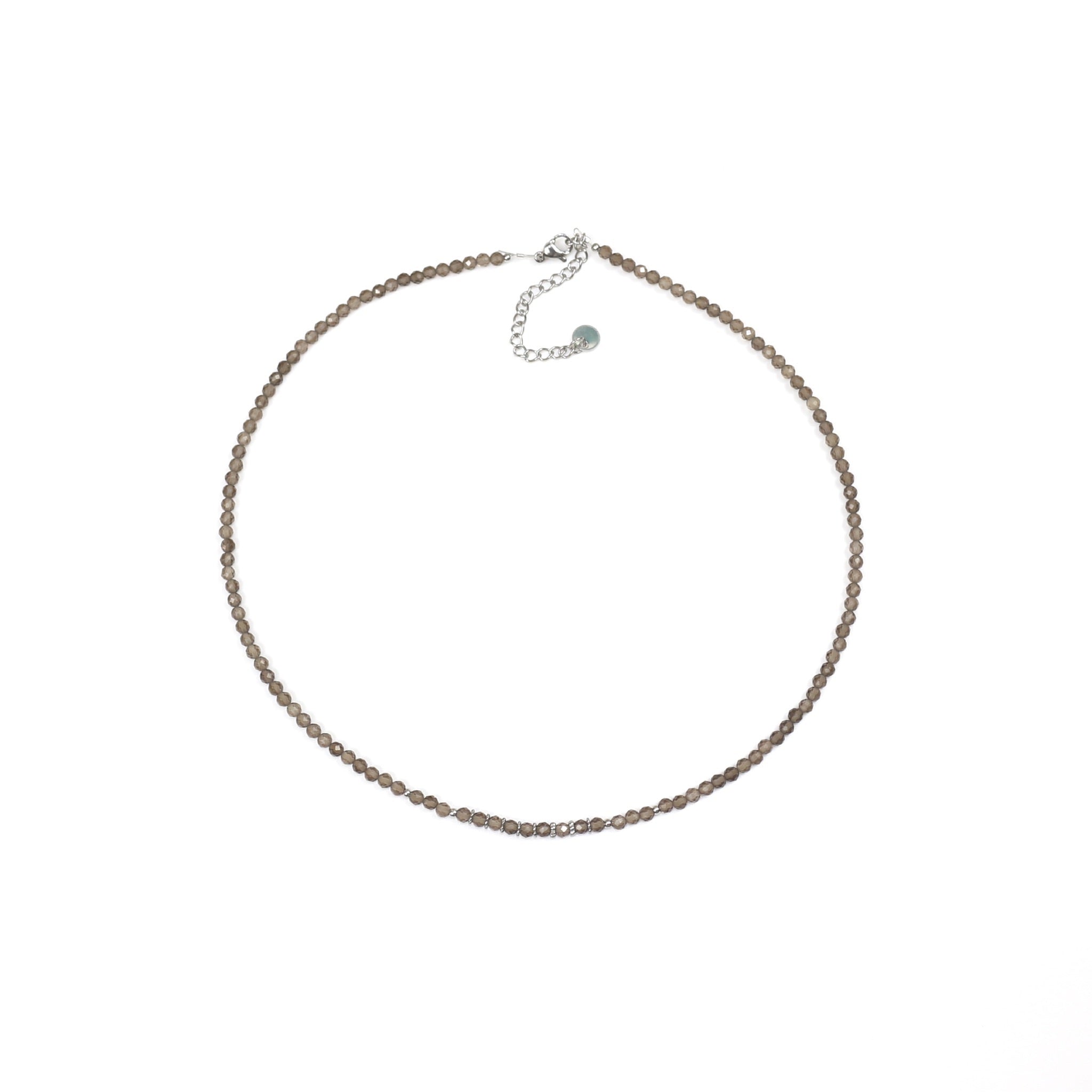 Collier "Eveil" Quartz fumé facetté
