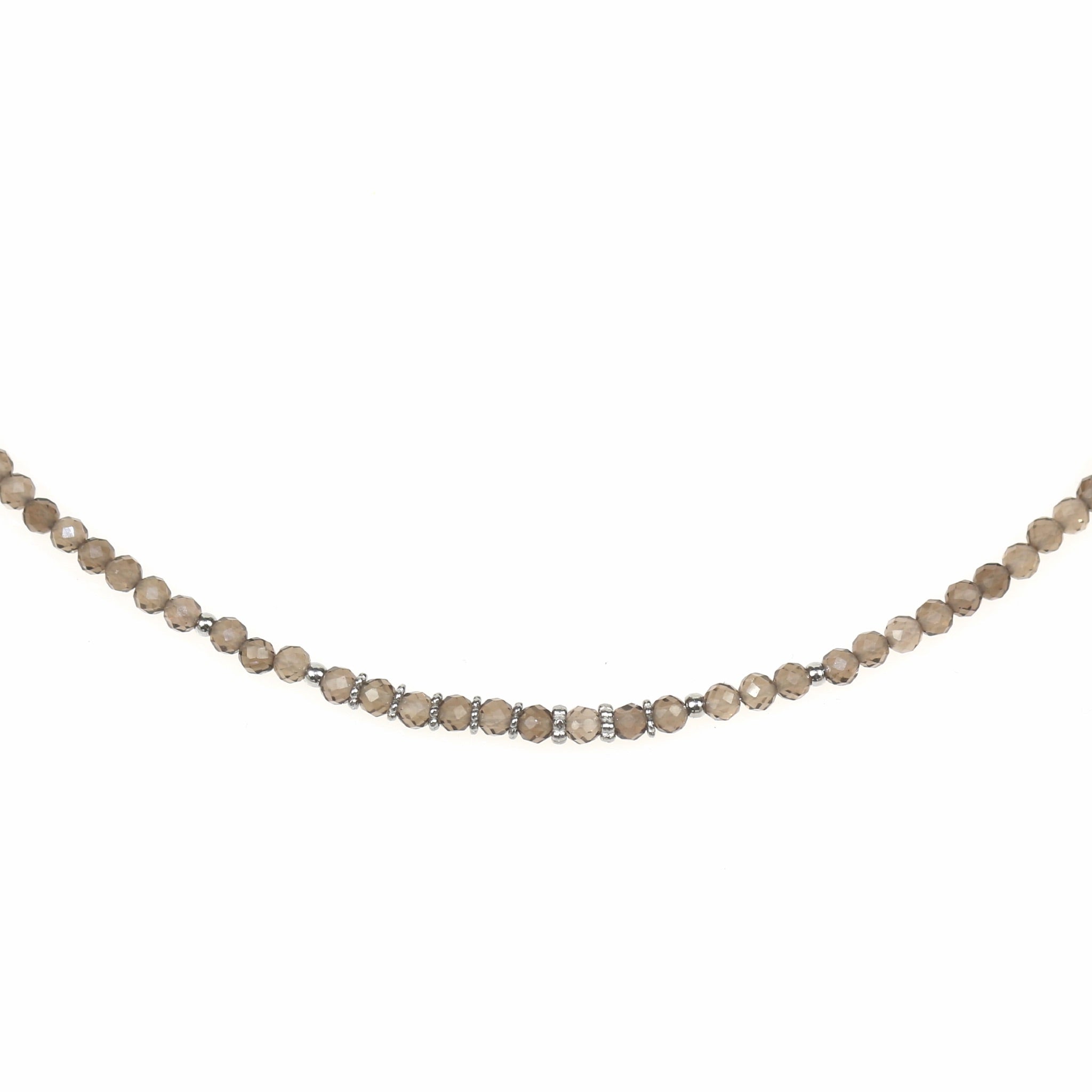 Collier "Eveil" Quartz fumé facetté
