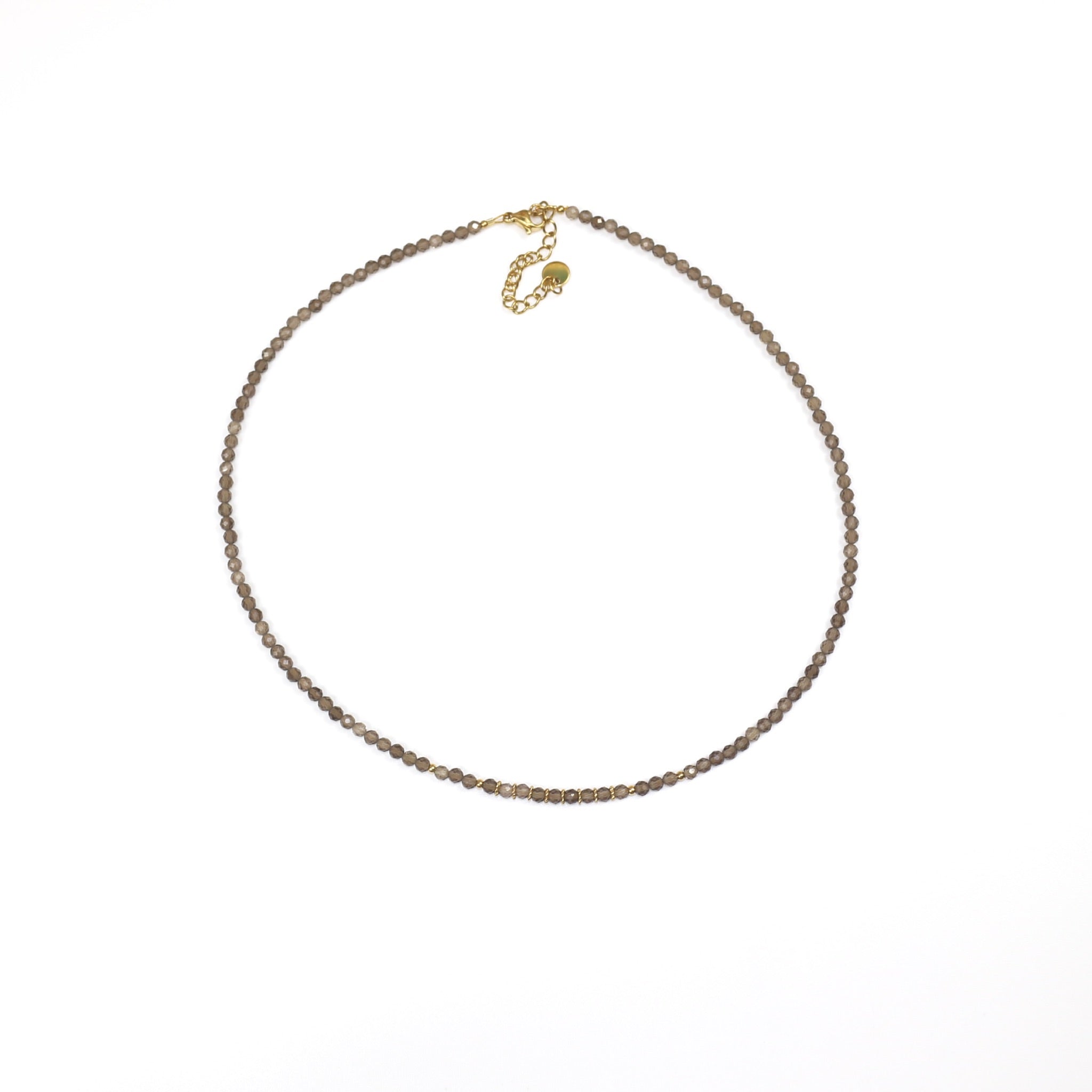 Collier "Eveil" Quartz fumé facetté