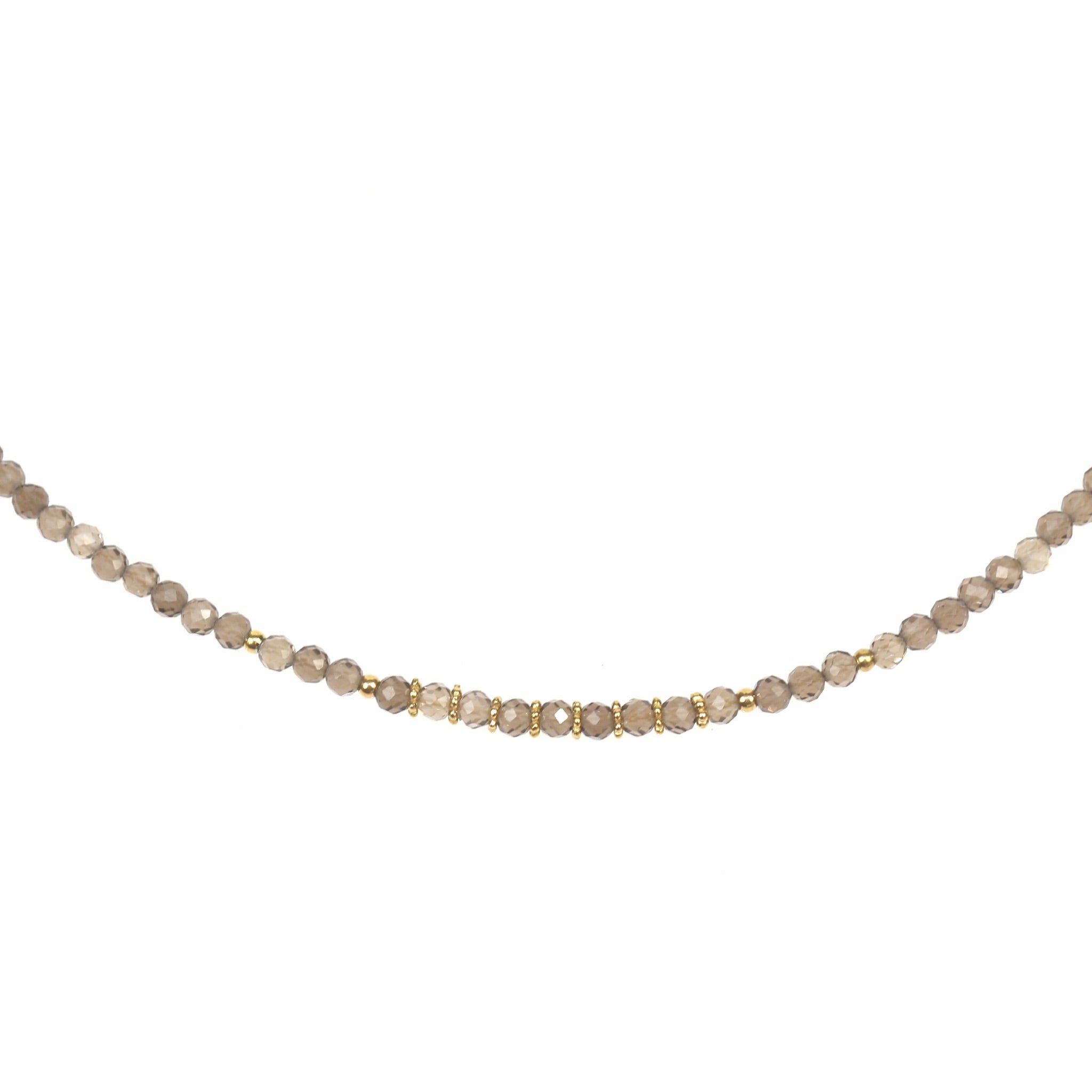 Collier "Eveil" Quartz fumé facetté
