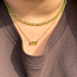 Collier "Eveil" Péridot facettée
