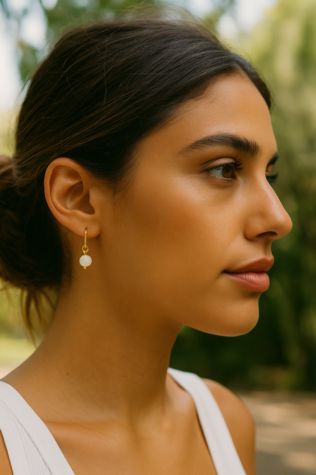 Boucles d'oreilles "Envol" Chrysoprase citron