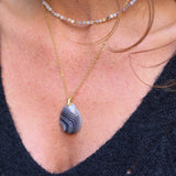 Pendentif Goutte Agate Botswana