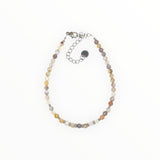 Bracelet "Eveil" Agate Botswana facettée