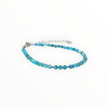 Bracelet "Eveil" Apatite bleue facettée