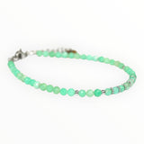 Bracelet "Eveil" Chrysoprase facettée