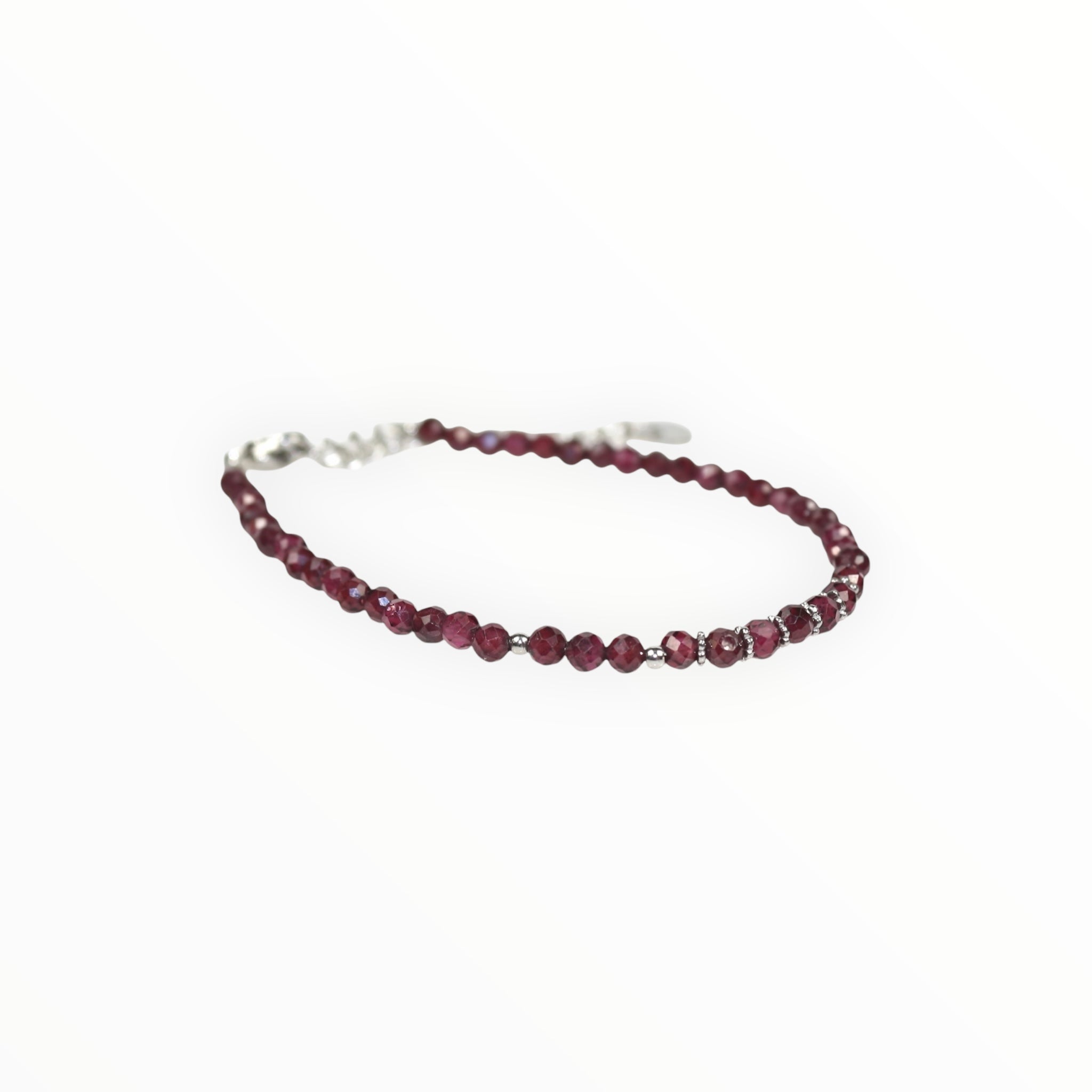Bracelet "Eveil" Grenat facetté