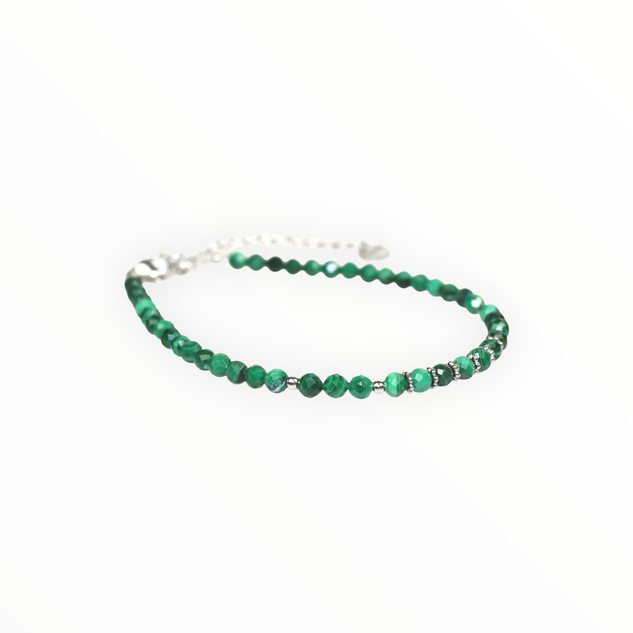 Bracelet "Eveil" Malachite facettée