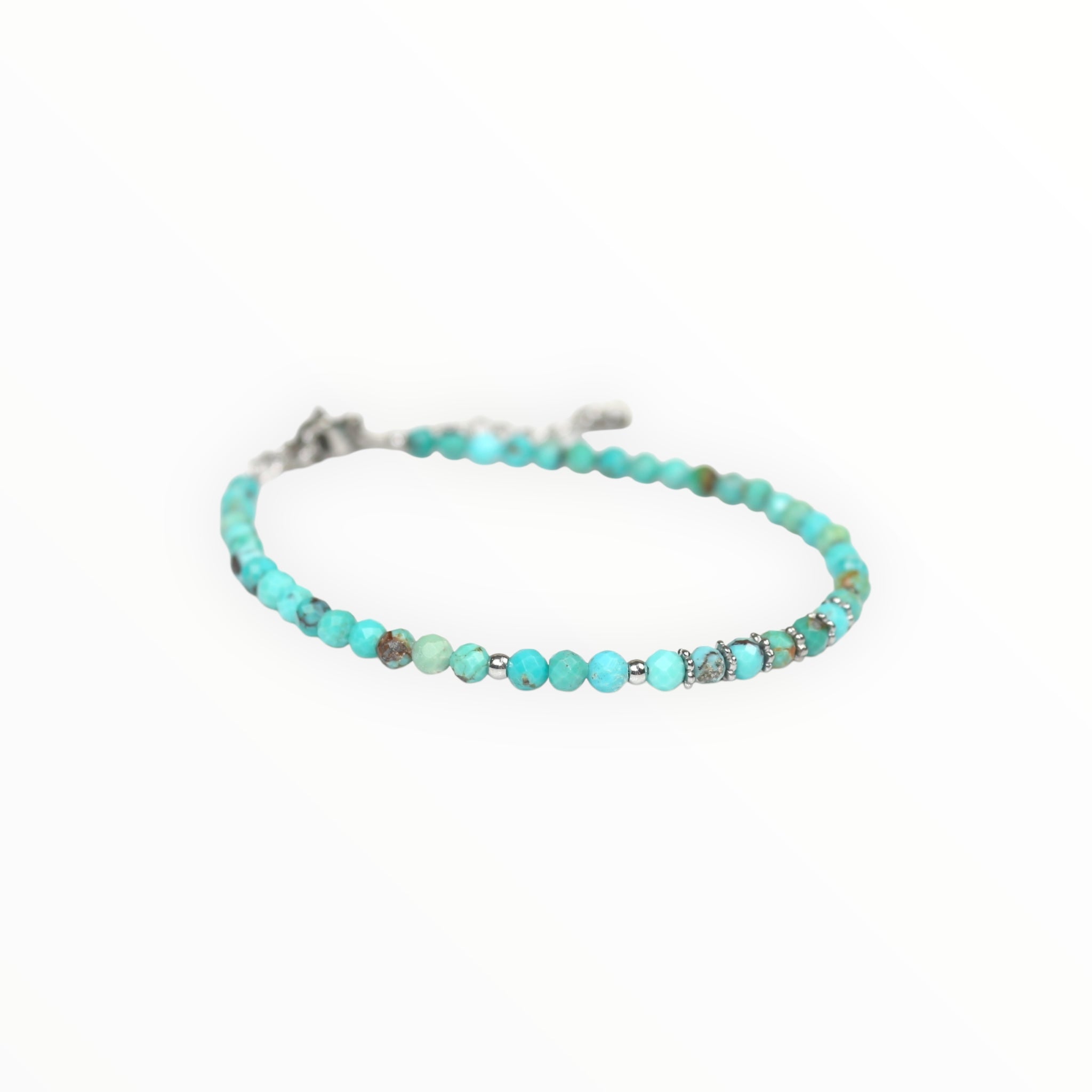 Bracelet "Eveil" Turquoise Hubei facettée