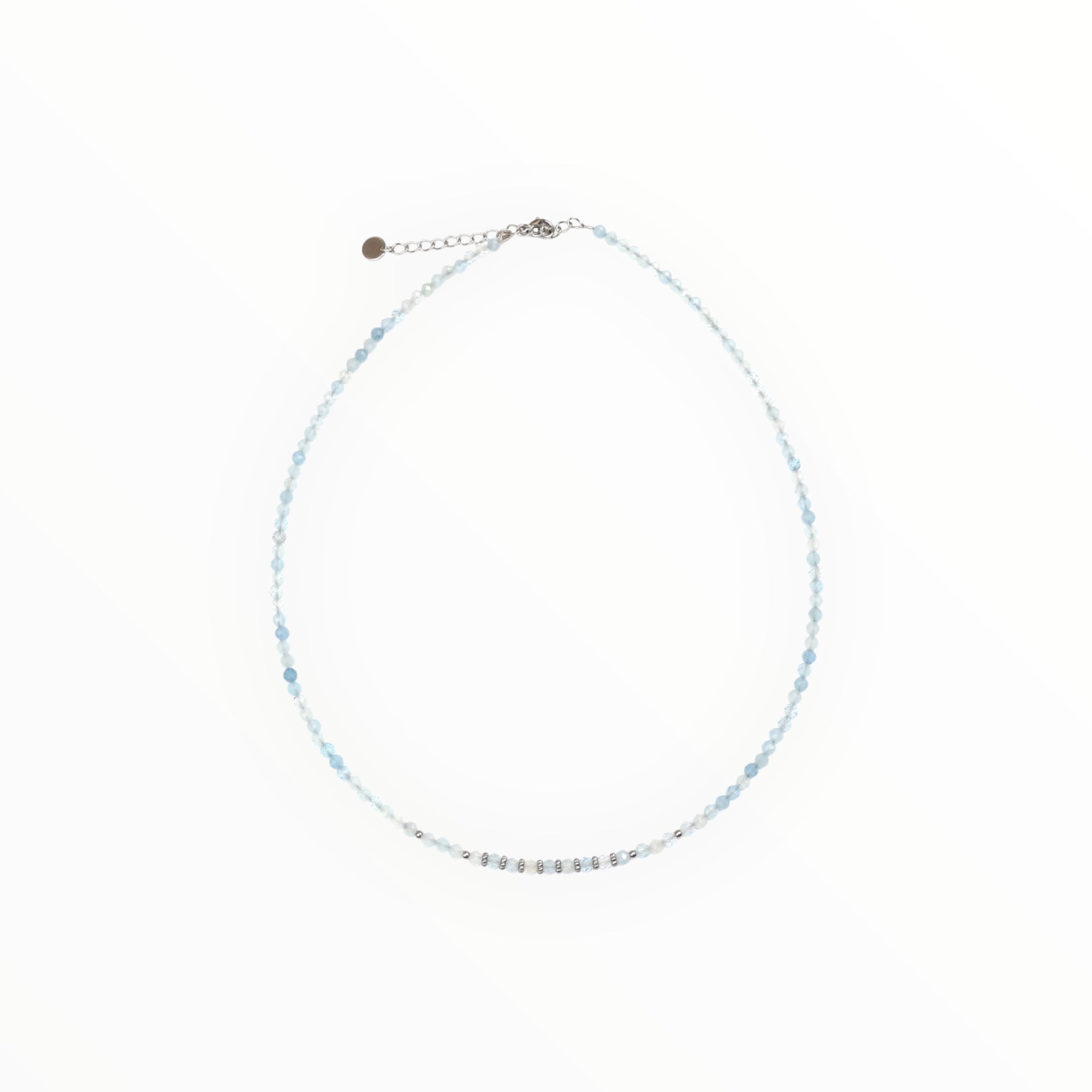 Collier "Eveil" Aigue-Marine facettée