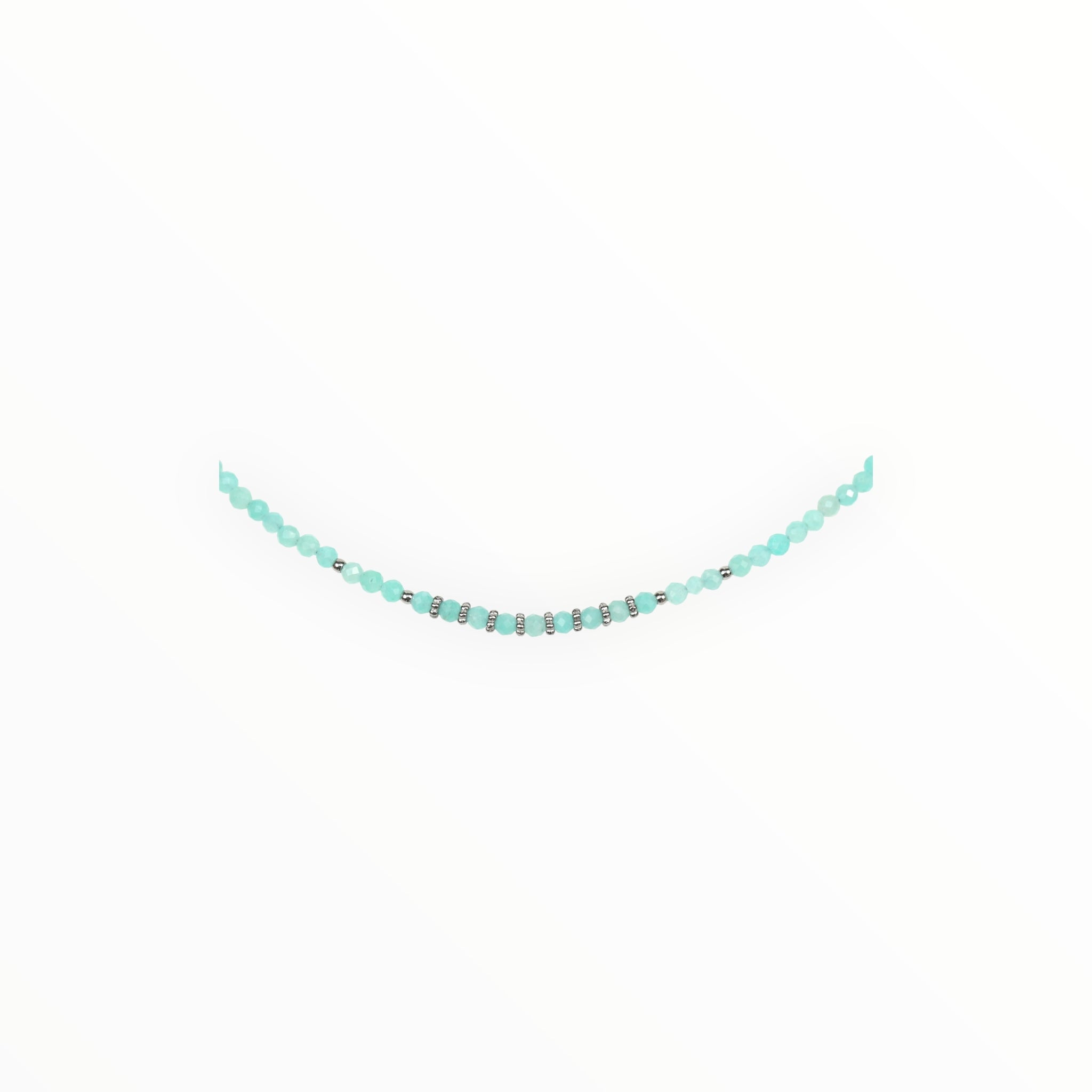 Collier "Eveil"Amazonite facettée