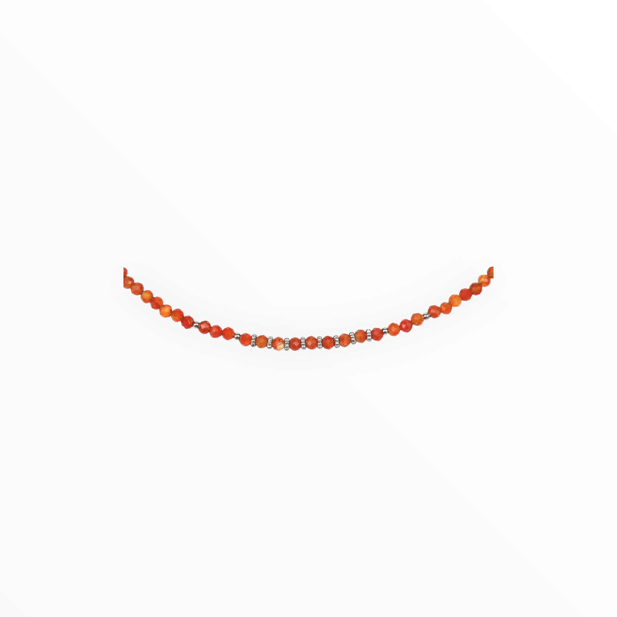 Collier "Eveil" Cornaline facettée