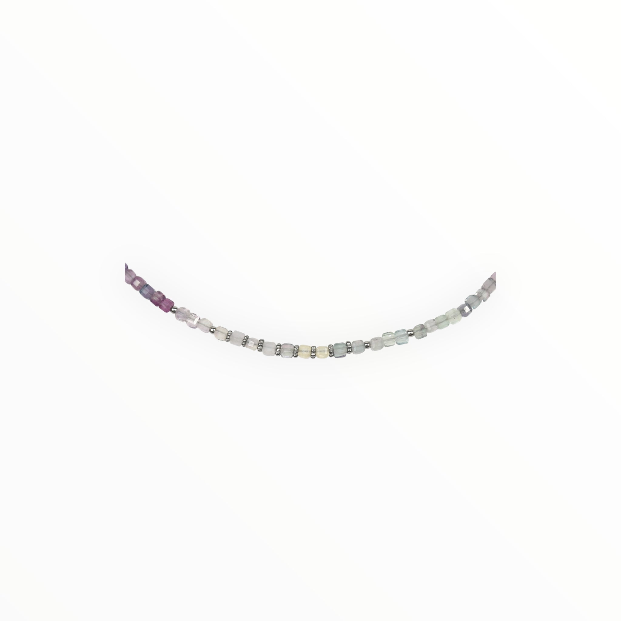 Collier "Eveil"Fluorine facettée