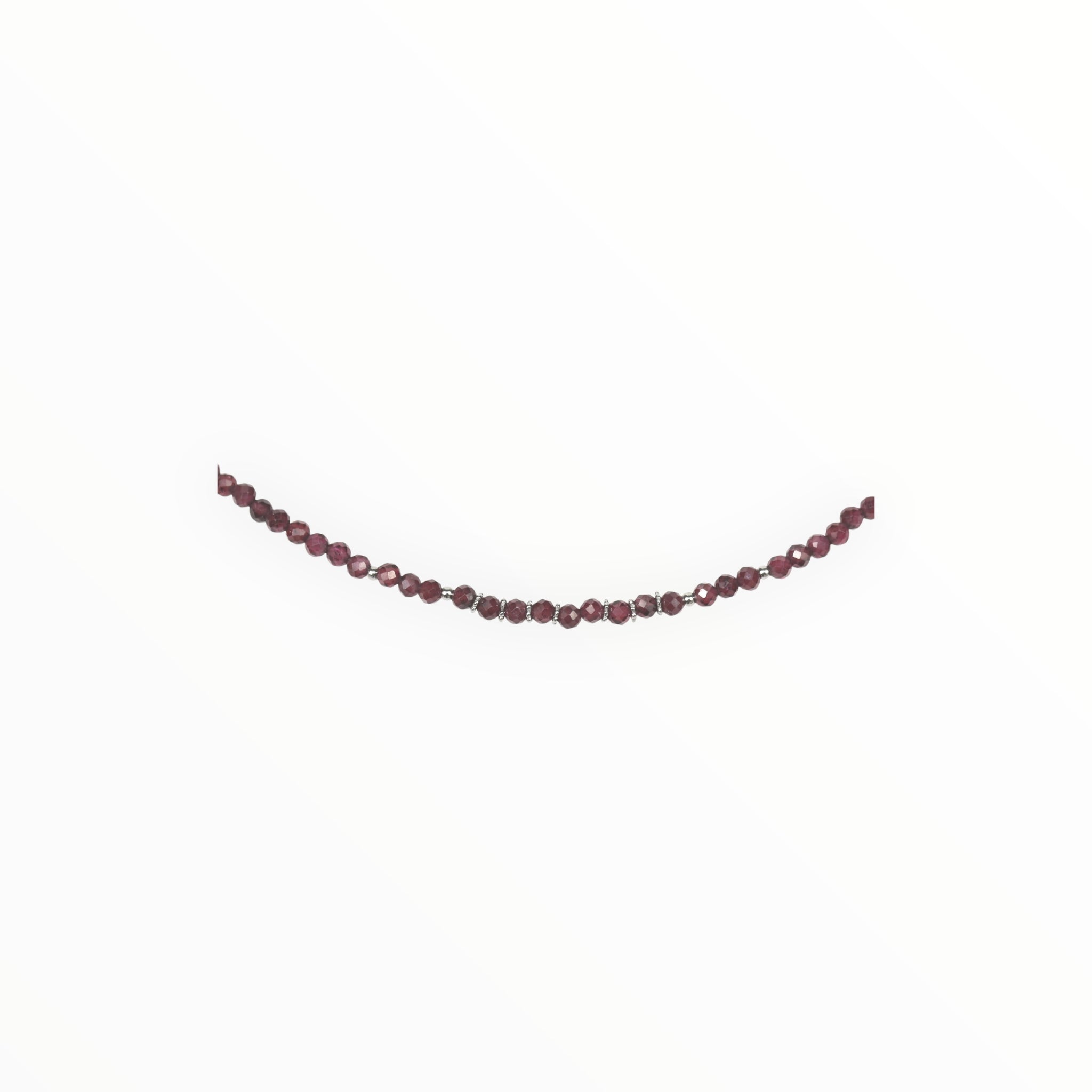 Collier "Eveil" Grenat facetté