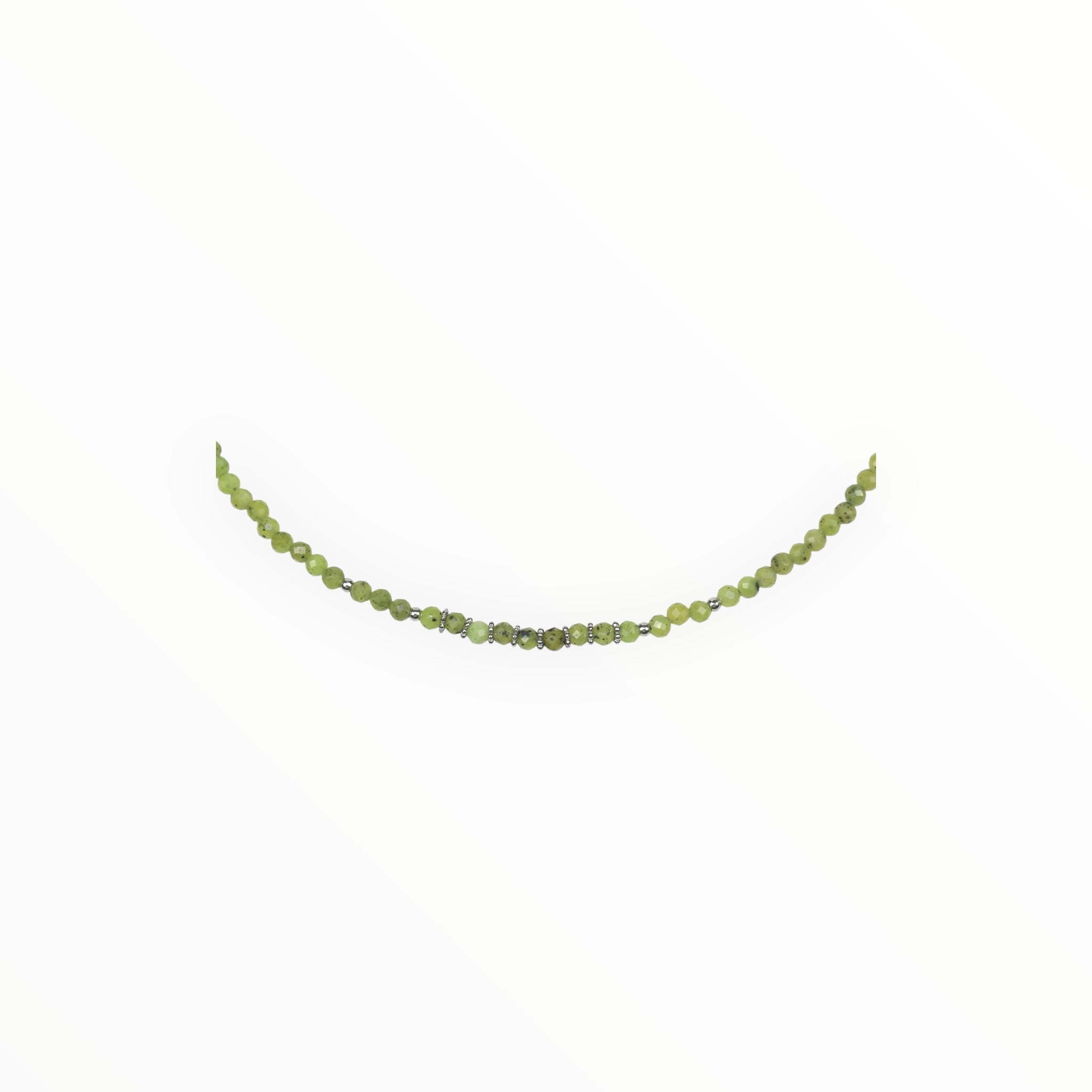 Collier "Eveil" Jade Néphrite facettée
