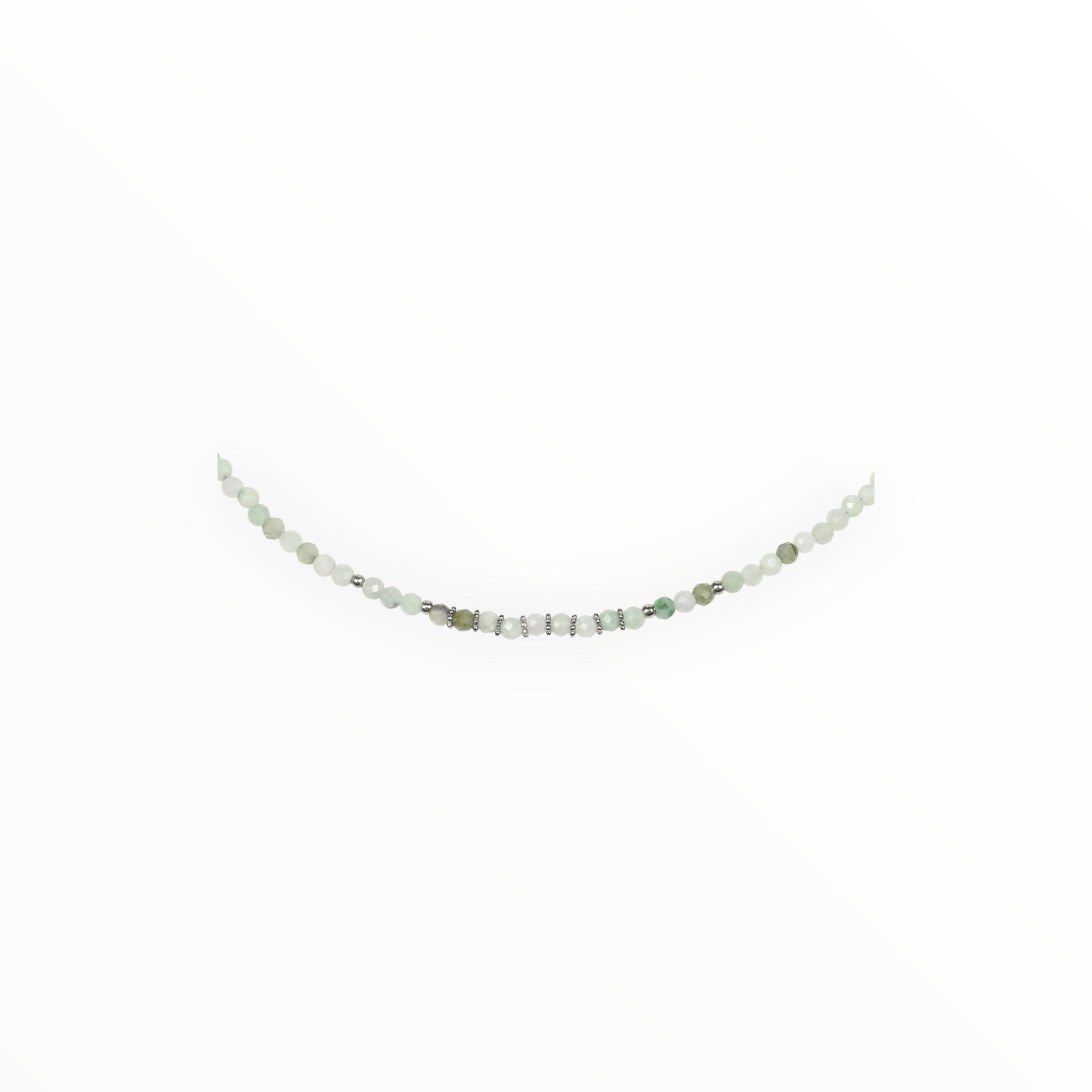 Collier "Eveil" Jadéite facettée