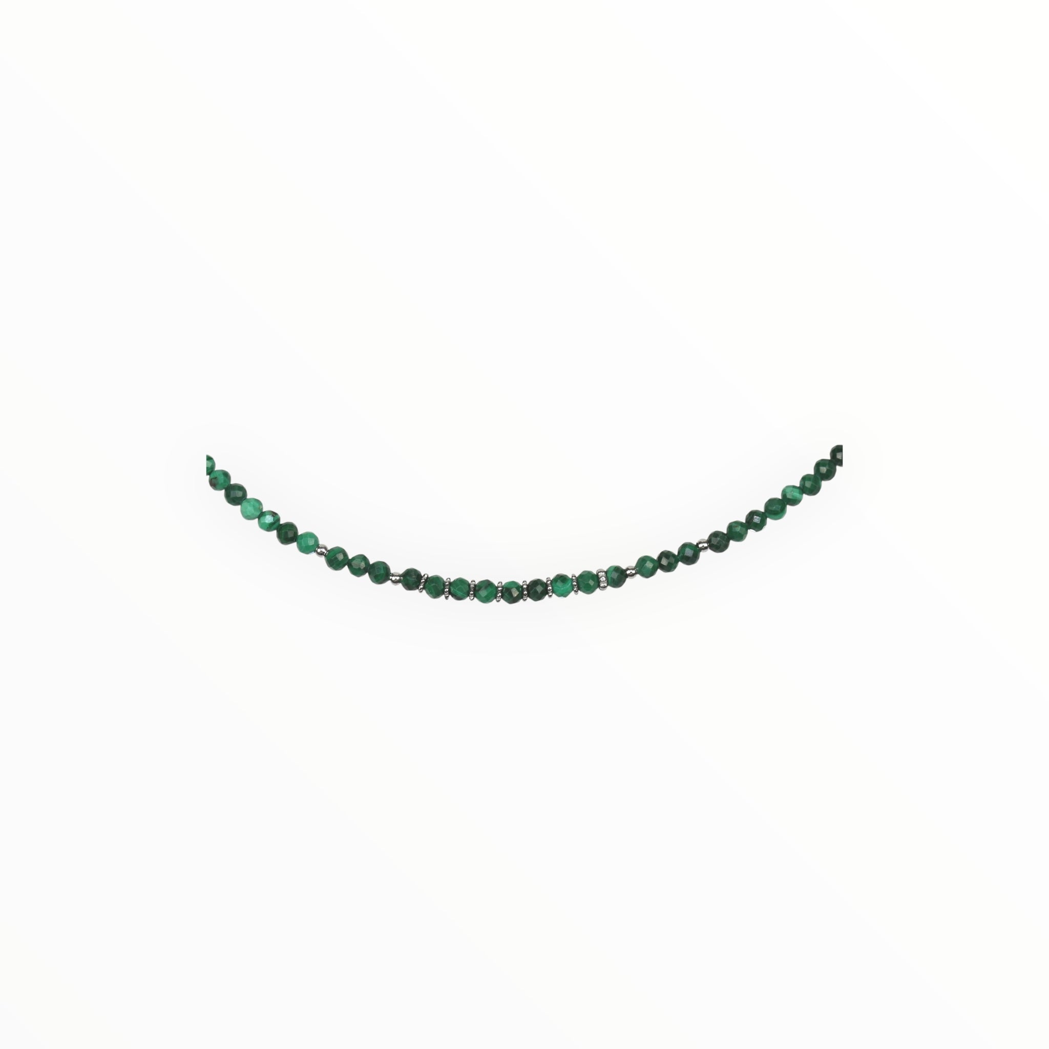 Collier "Eveil"Malachite facettée