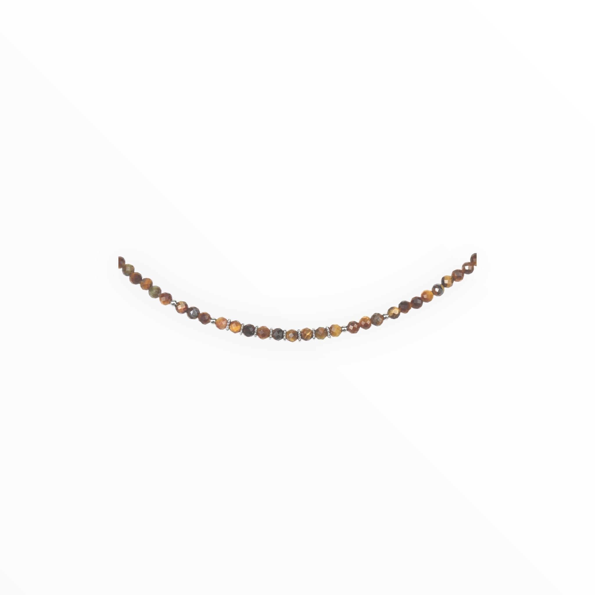 Collier "Eveil" Oeil de Tigre facetté