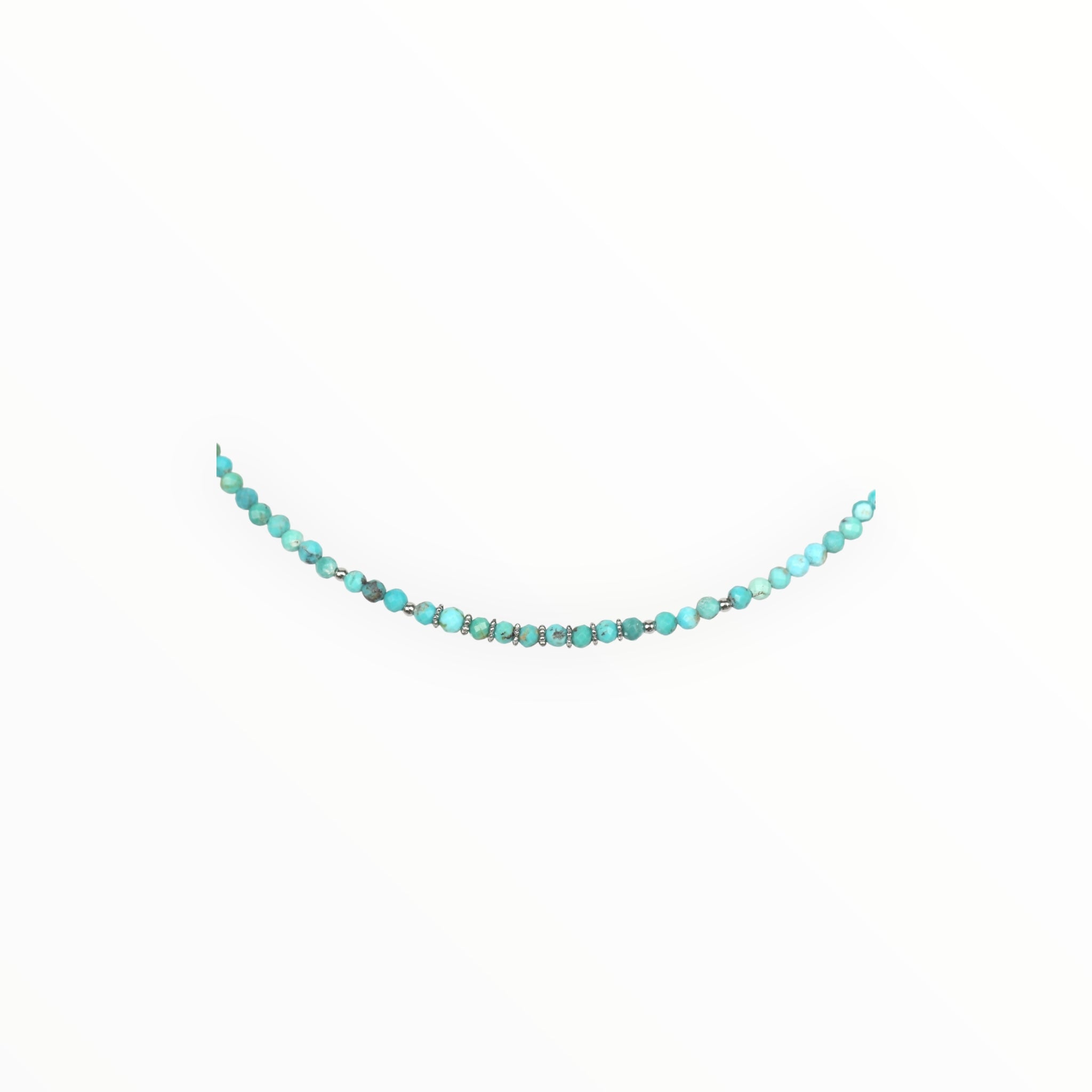 Collier "Eveil" Turquoise Hubei facettée