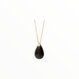 Pendentif Goutte Obsidienne dorée