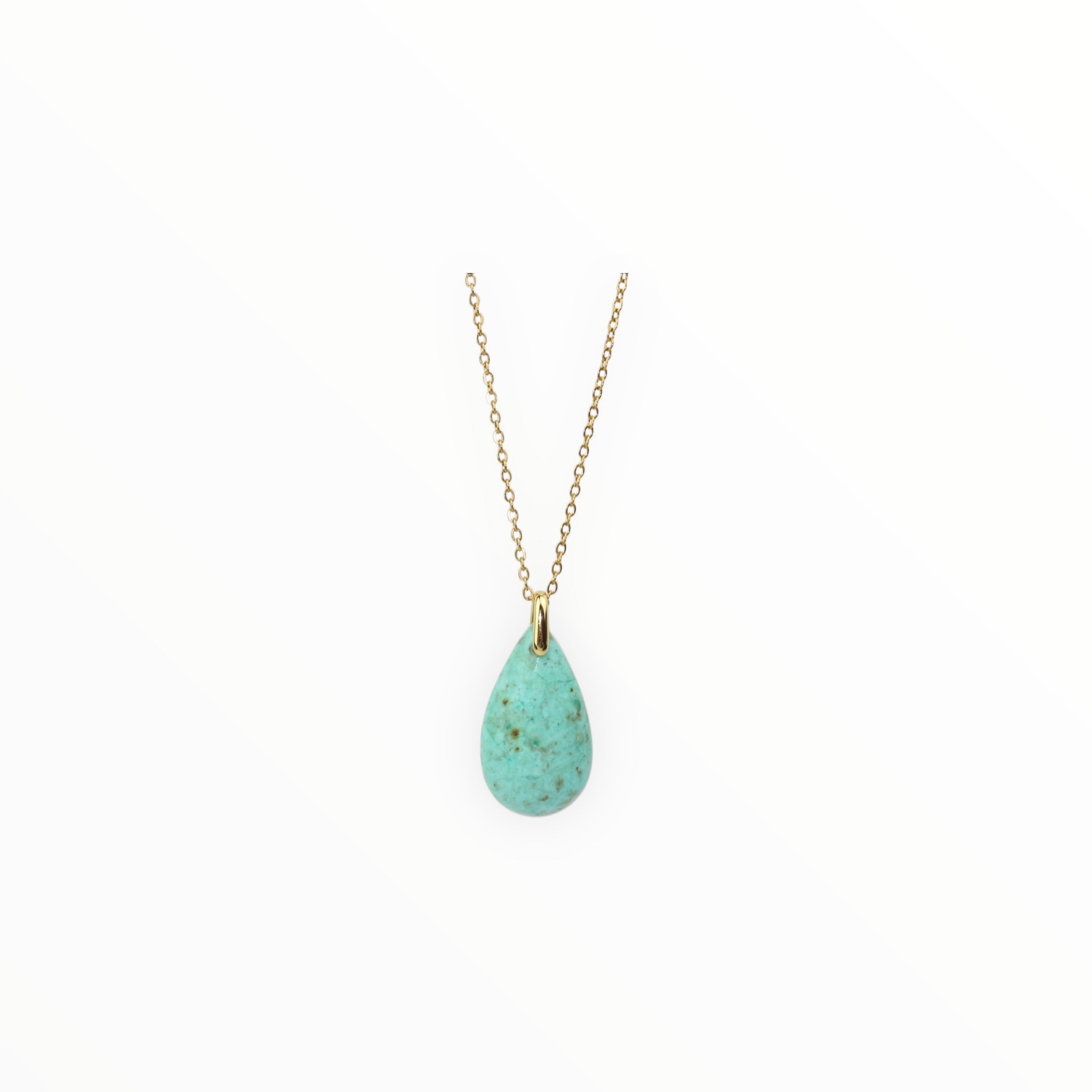 Pendentif Goutte Turquoise du Pérou