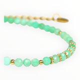 Bracelet "Eveil" Chrysoprase facettée