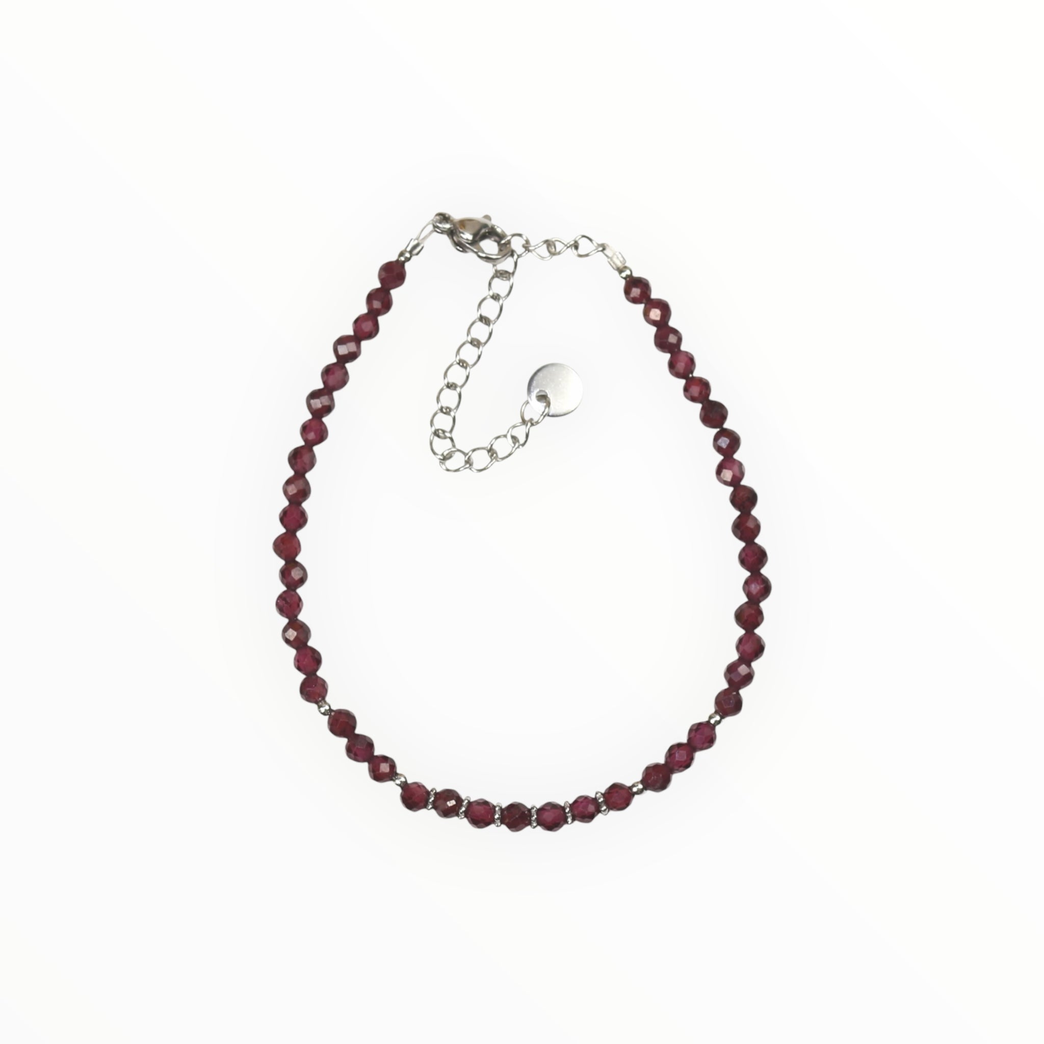 Bracelet "Eveil" Grenat facetté