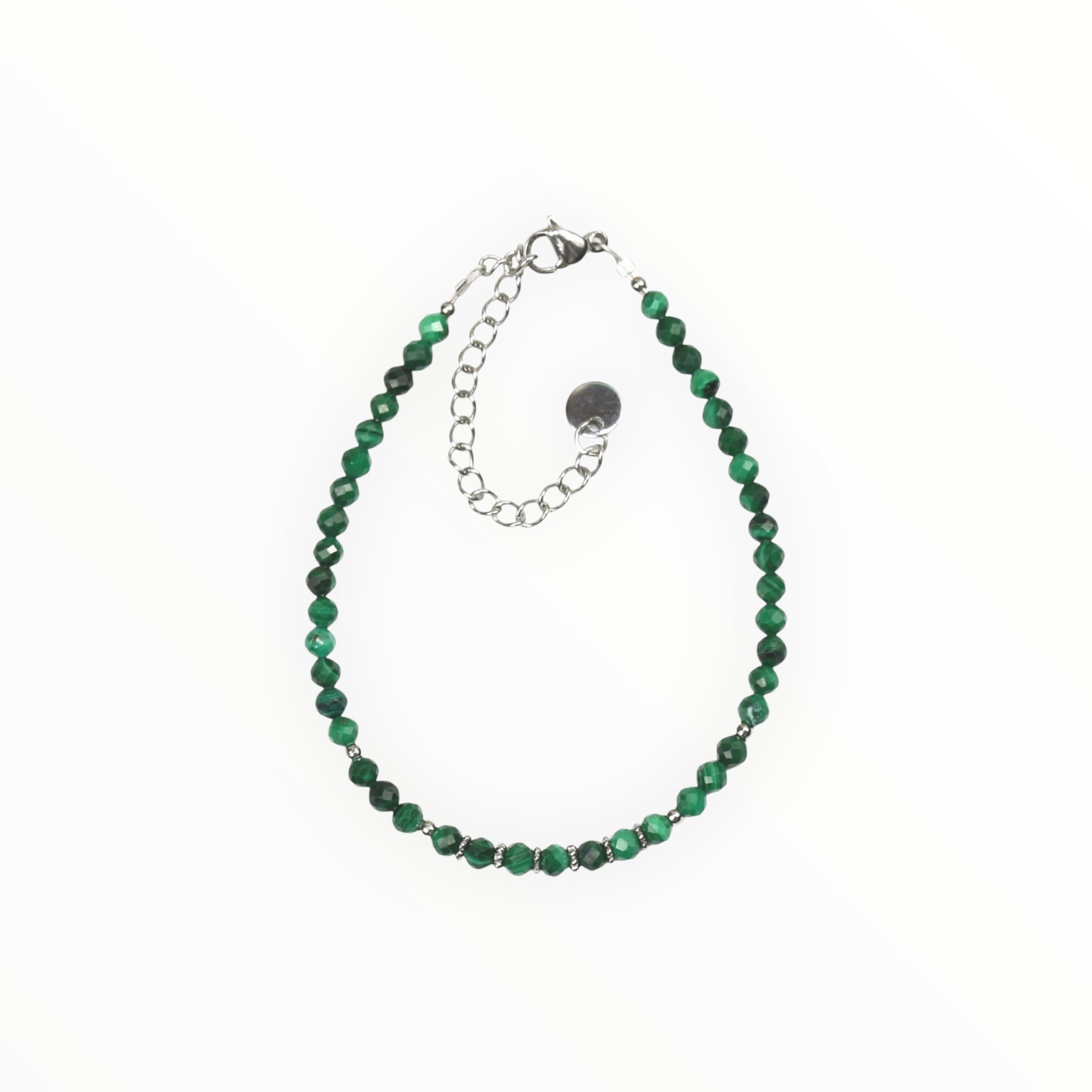 Bracelet "Eveil" Malachite facettée