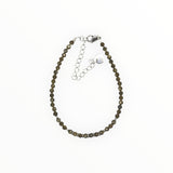 Bracelet "Eveil" Obsidienne dorée facettée
