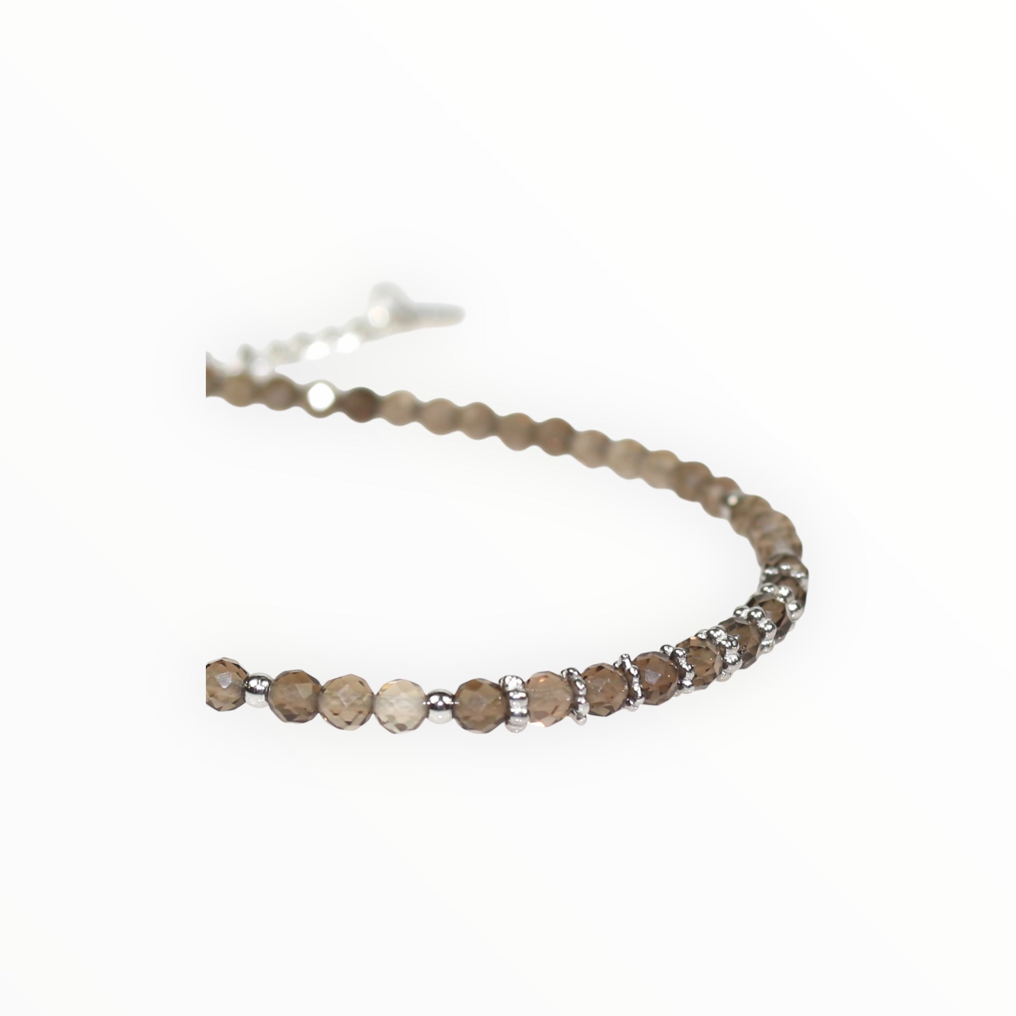 Bracelet "Eveil" Quartz fumé facetté