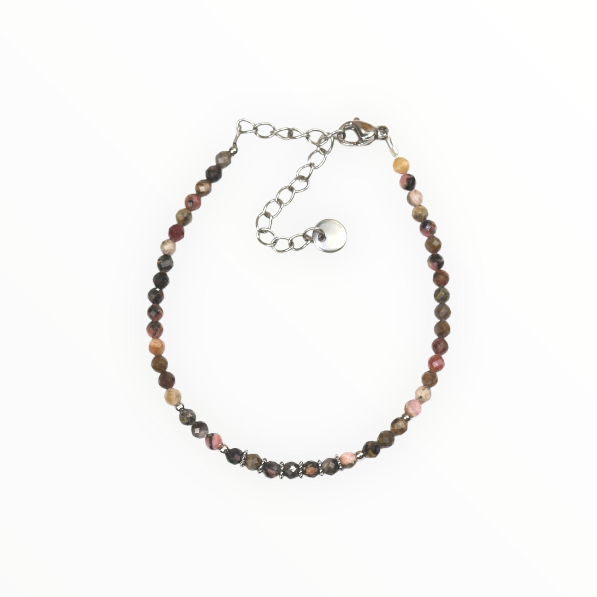 Bracelet "Eveil" Rhodonite facettée