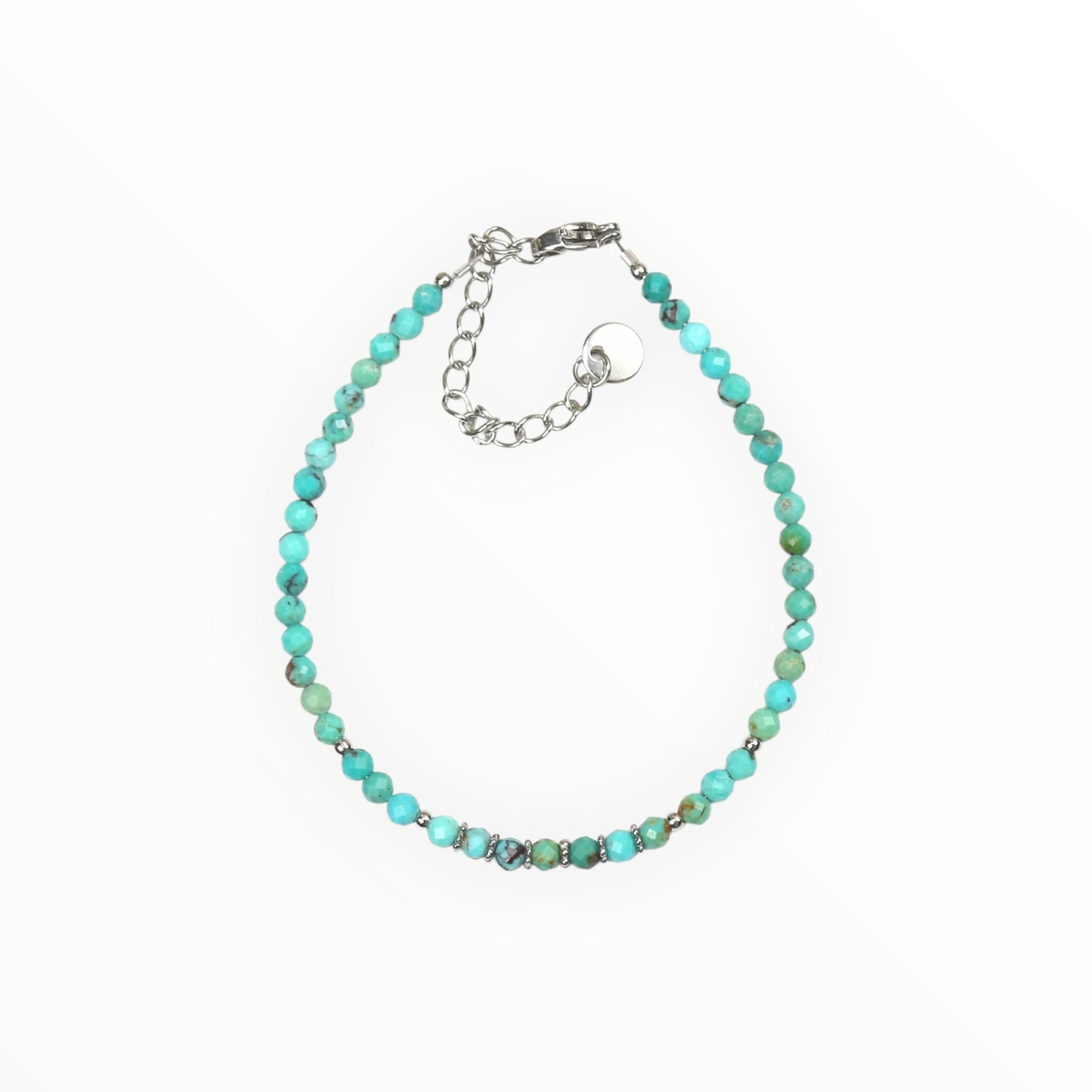 Bracelet "Eveil" Turquoise Hubei facettée