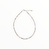 Collier "Eveil" Agate Botswana facettée