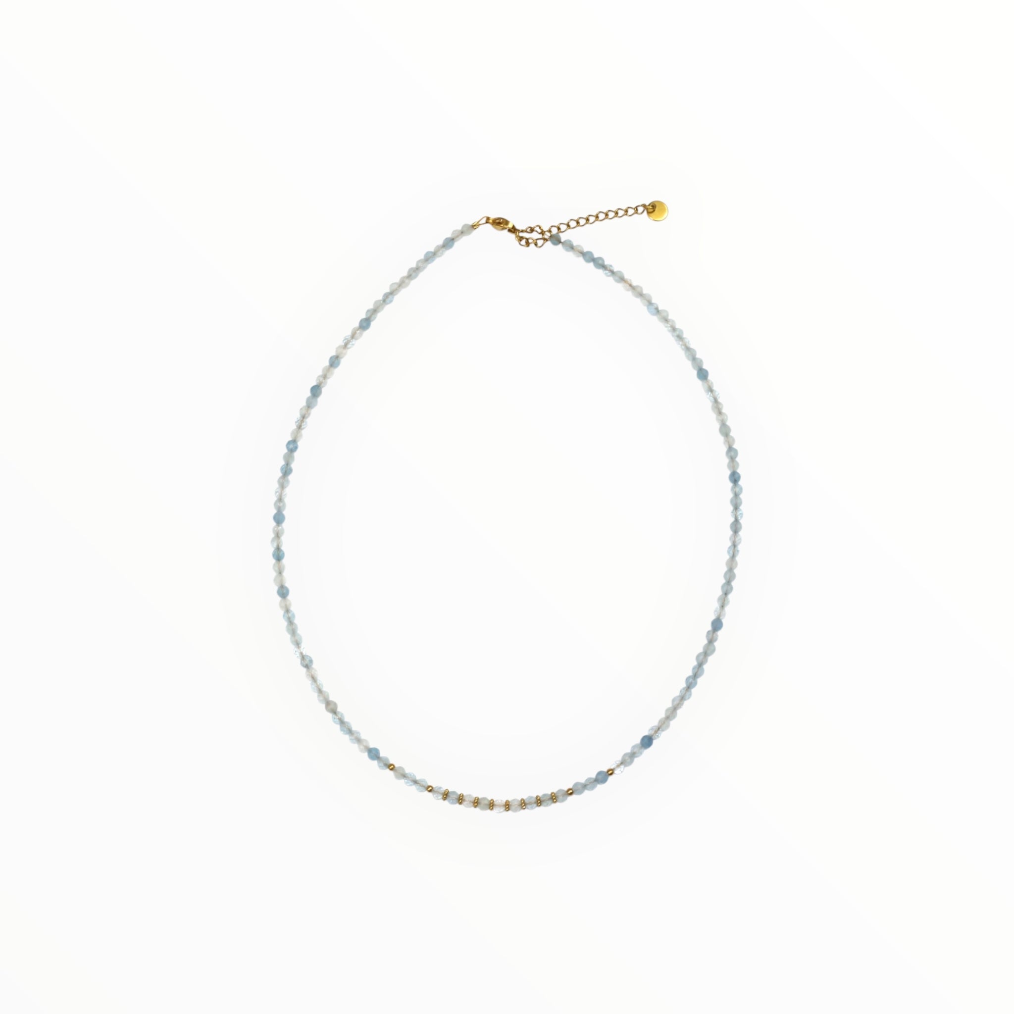 Collier "Eveil" Aigue-Marine facettée