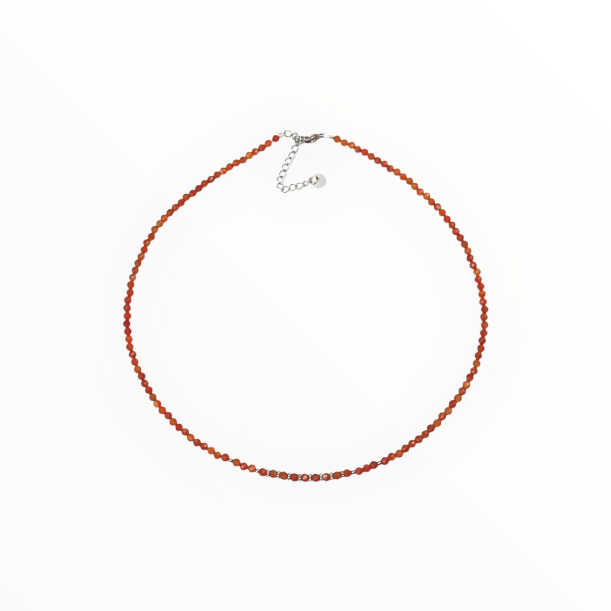 Collier "Eveil" Cornaline facettée