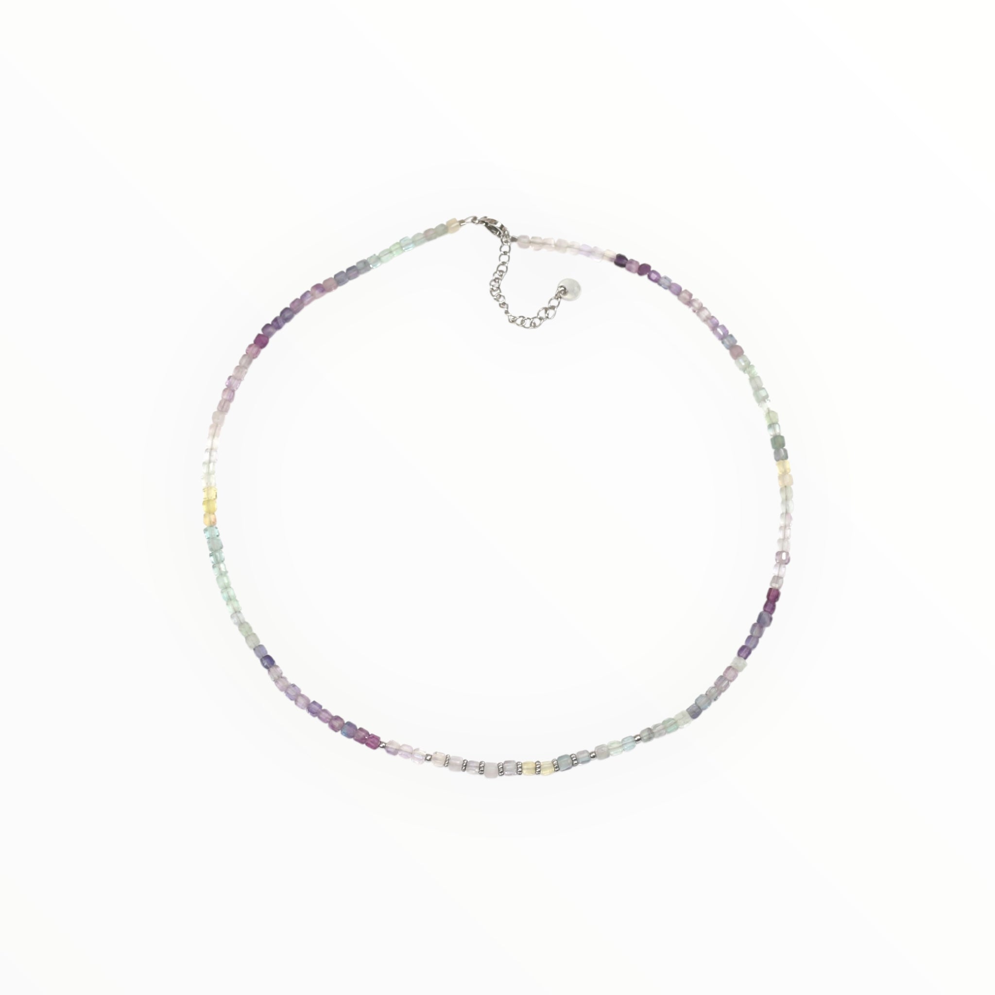 Collier "Eveil"Fluorine facettée