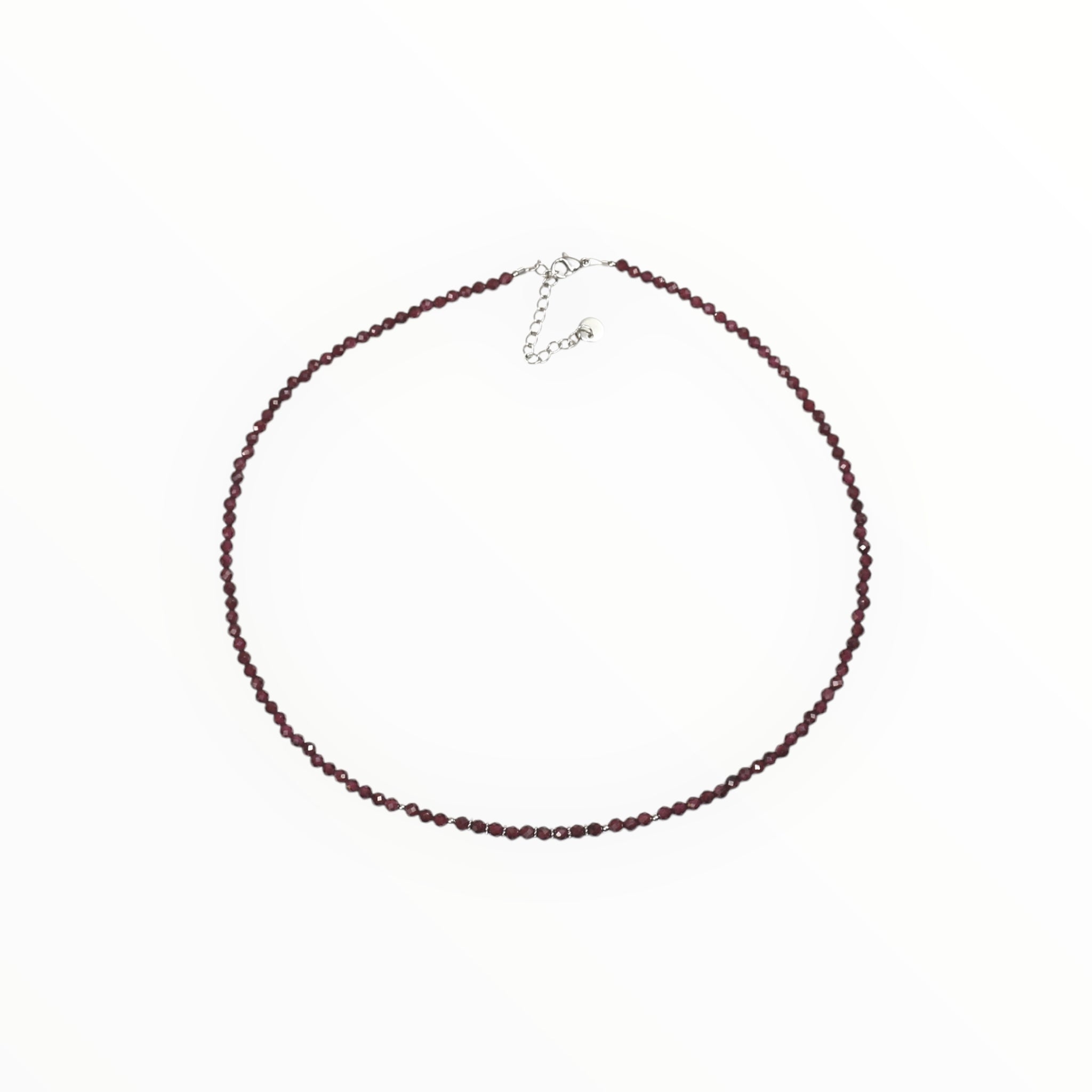 Collier "Eveil" Grenat facetté